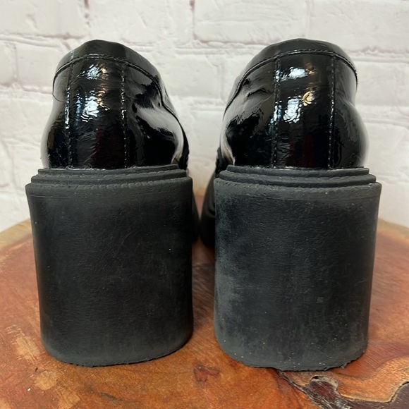 A New Day Patent Chunky Lug Sole Heeled Loafer - Picture 4 of 11